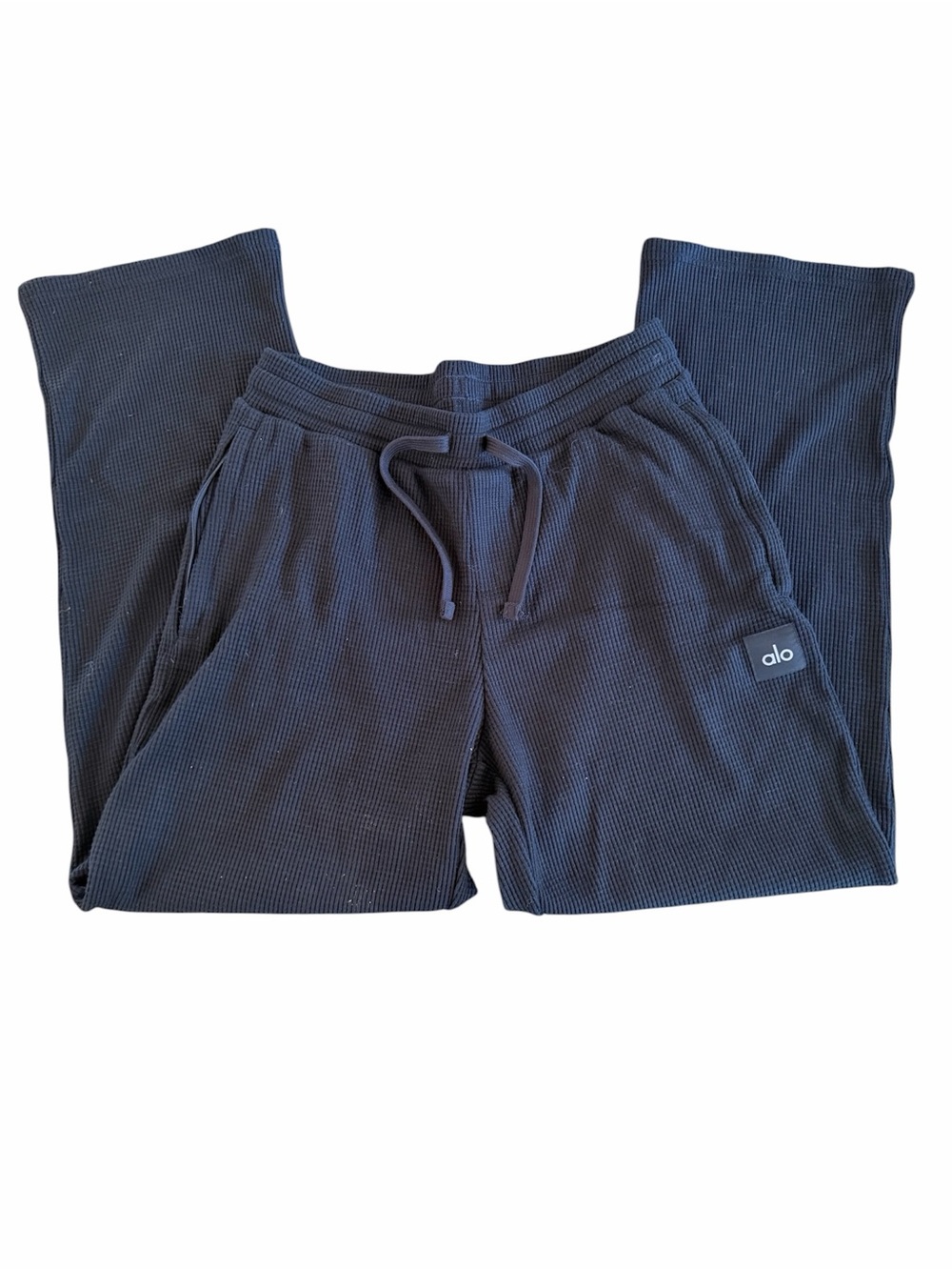 ALO Yoga Men's Navy Waffle Knit Joggers